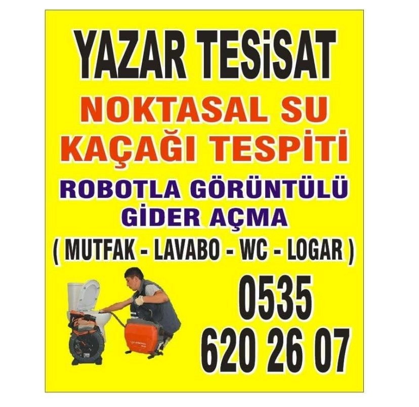  Büyükçekmece- Su kaçağı tespit - Tıkalı gider açma - Yazar Tesisat - 0535 620 26 07