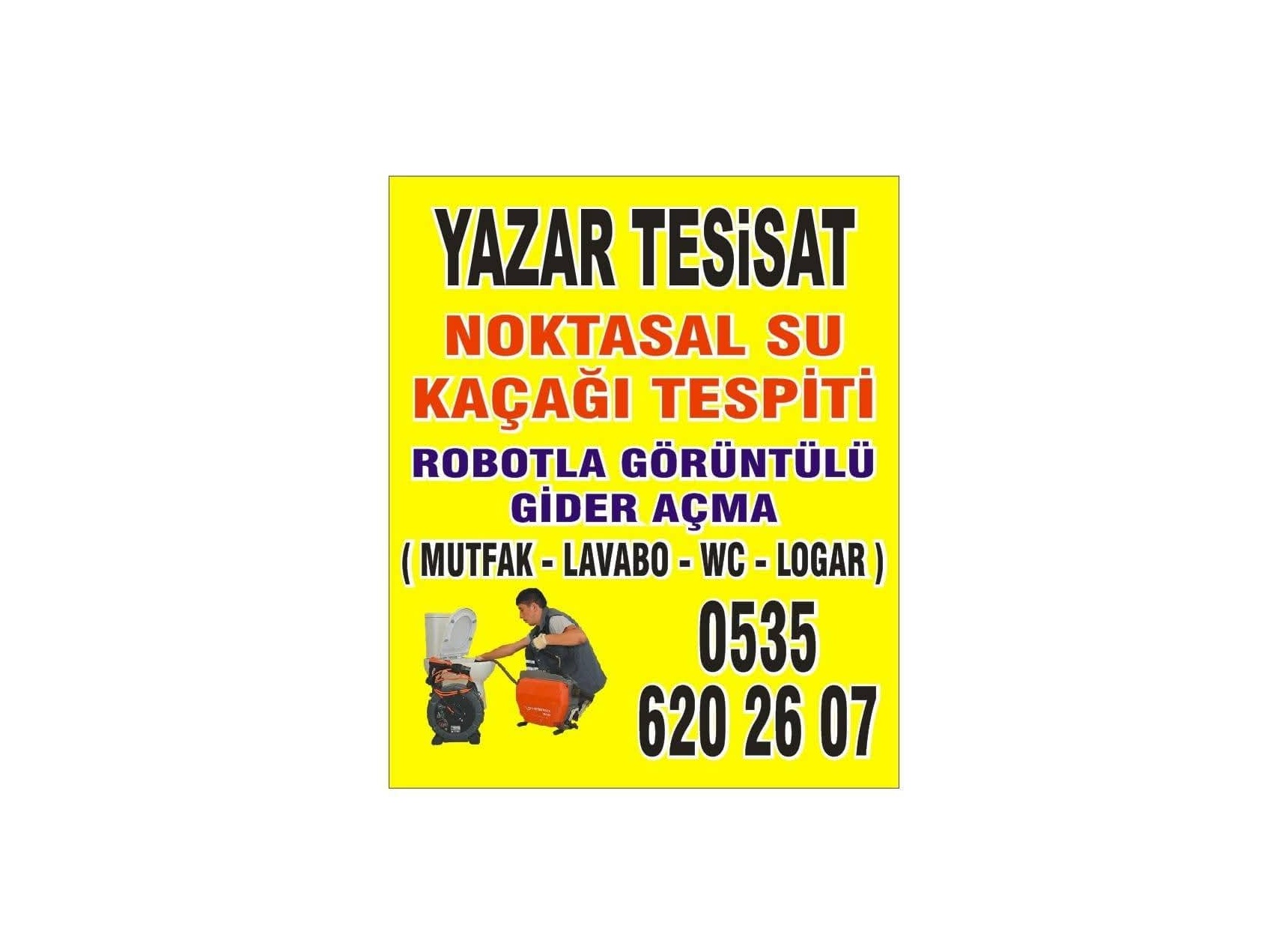 Yazar Tesisat  Büyükçekmece  Tıkanıklık Gider Açma Su Kaçak Tespit Firmaları